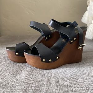 Seychelles Black Wedges Heels Anthropologie